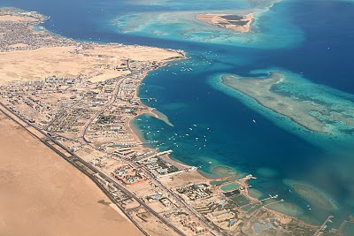 Hurghada, vue aérienne (c) Yves Traynard 2008