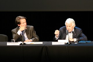 Paris, Auditorium BNF, Jean-Noël Jeanneney et Jorge Semprun (c) Yves Traynard 2007