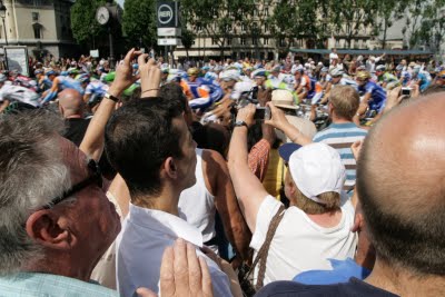 Paris, Saint-Michel passage du Tour de France (c) Yves Traynard 2009