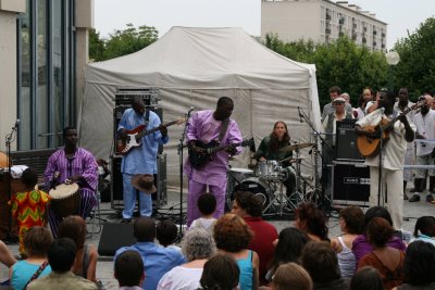 Paris, Parc de Belleville, Concert Vieux Farka Touré (c) Yves Traynard 2008