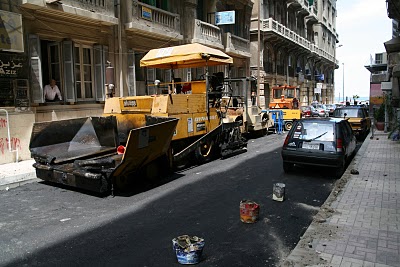 Alexandrie, Réfection des rues (c) Yves Traynard 2008