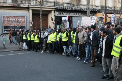 Paris, Boulevard Bonne Nouvelle, Manifestation Gaza (c) Yves Traynard 2009