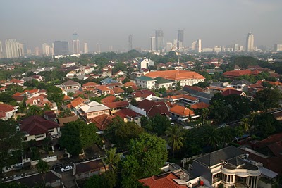 Jakarta, vue sur le golden triangle (c) Yves Traynard 2007