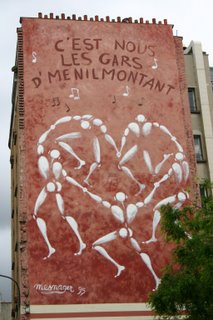 Rue de Ménilmontant, fresque Mesnager 95 (c) Yves Traynard 2006