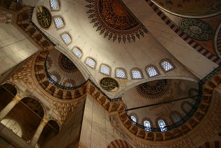 Istanbul, mosquée Süleymaniye, intérieur (c) Yves Traynard 2006