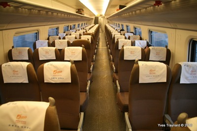 Entre Pékin et Baoding : Train CRH