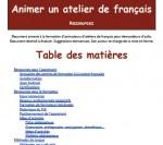 Animer un atelier de français - Repères